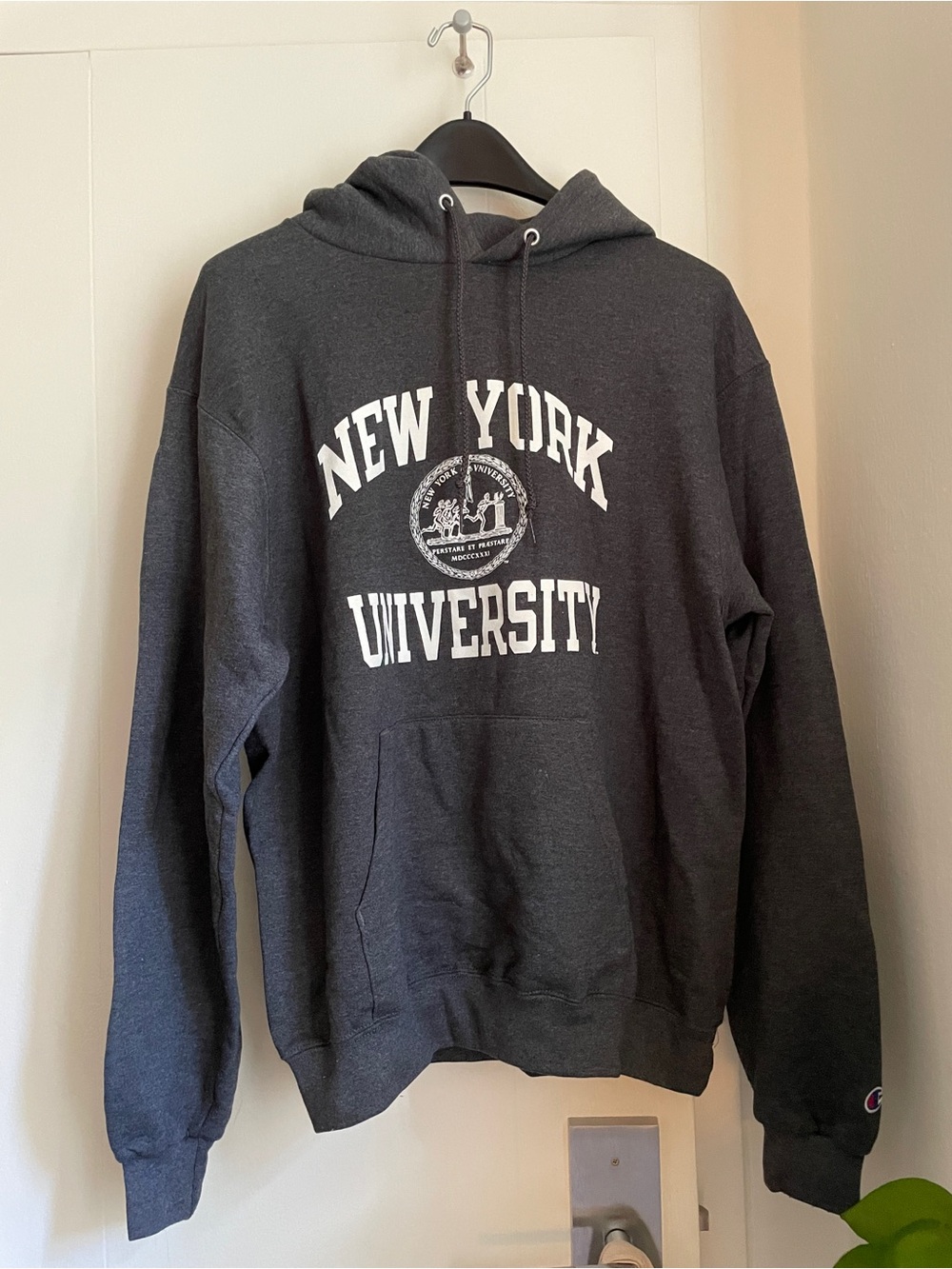 Champion New York University Dark Gray Hoodie